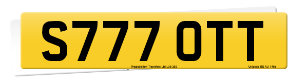 Registration number S777 OTT